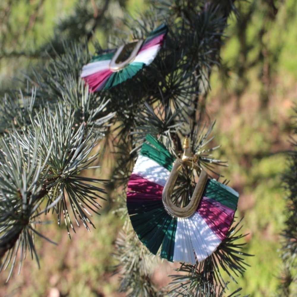 Anthropologie Multicolor Fan Earrings - Picture 6 of 11